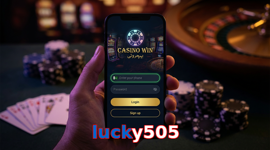 Main screen of Lucky505 login page for PK players
